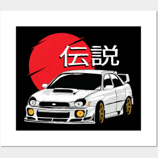 I Love WRxSubie_White Subie Posters and Art